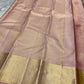 Hamsini — Pink & Gold Kanchipuram Pure Silk Saree
Featuring Exquisite Vairaoosi Zari with Peacock & Kamalam Motifs
Raised, Embossed Zari Adding Dimension and Shine
Thick Mayil-Kann Border with Luxurious Lustre & stunning border , silk mark certified