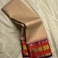 Biscuit Kattam Amethyst Purple — Pure Silk Kanchipuram
Biscuit-beige micro-checks with orange korvai borders & amethyst-purple pallu ✨
Silk Mark Certified • Antique Zari Weave • Ships in Two Weeks • Free Shipping within USA