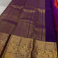 Aubergine Amber Kattam – Pure Kanchipuram Silk Saree
Deep Aubergine Purple Body with Gold Kattam Checks
Grand Zari Borders with Majestic Peacock Motifs
Contrast Amber-Orange Pallu with Rich Zari Detailing
Silk Mark Certified | ships in two weeks