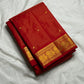 Vermillion Swarna Vairaoosi — Pure Kanchipuram Silk Saree
Vermillion red body with fine vairaoosi stripes, gold rosette buttas, and Gandaberunda borders in antique zari.
Silk Mark Certified • Free Shipping within USA • 2 weeks