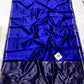 Pure tissue silk handloom chanderi ink blue  with zari butta all over