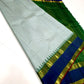 Podi Kattam Emerald Pillar Moggu – Pure Kanchipuram Silk Saree
Seafoam–Ice Blue Micro Checks with Korvai Emerald Green Border
Neelam Blue Panel & Gold Zari pillayar Moggu Motifs
Rich Emerald Zari-Striped Pallu | silk mark certified Saree ships in two week