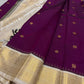 Varuni — Deep Purple & Magenta Shot Kanchipuram Silk Saree
Gold Zari Peacock Motifs on Luxurious Pure Silk
Antique Gold Korvai Border with Gandaberunda Design
Intricate Temple-Inspired Pillayar Moggu Detailing
Silk mark certified