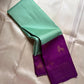 Ashva ✨ – Violet & Mint Pure Silk Kanchipuram Saree
Gold Zari Horse & Rooster Motifs in Kattam Checks
Linear Zari Border with Grand Violet Striped Pallu
Mint Green Blouse with Zari Border Included
Silk Mark Certified | Fall & Pico | Blouse Stitching ($30)