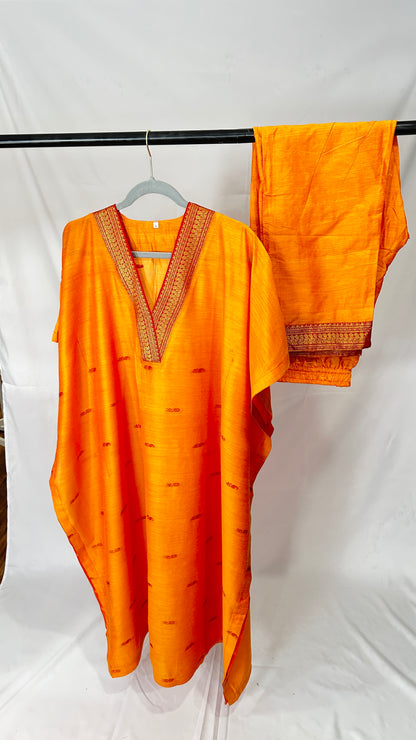 Silk cotton kaftan sets