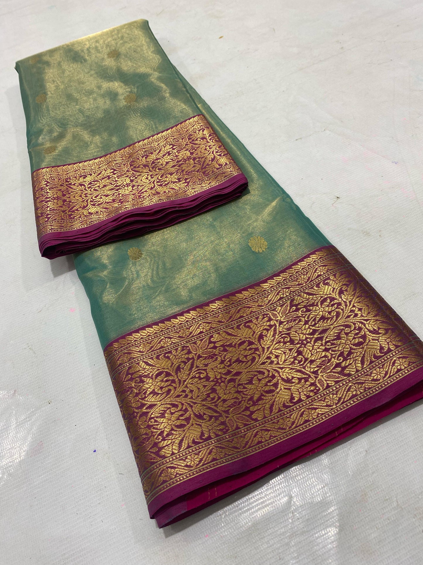 Chanderi tissue pure silks