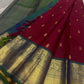 ❤️💚 

Kemp Pachai – Wine Red & Emerald Green Kanchipuram


✨ Pure Silk | Silk Mark Certified | Handloom Kanjivaram ✨

🌸 Wine Red Body with Gold Mankolam Buttas

💚 Emerald Green Korvai Border with Floral Brocade

🚚 Ships in 2 Weeks | Free USA Shippi