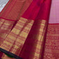 Rekha – Pink Zari kattam  Kanchipuram Pure Silk Saree with woven Zari Buttas & Maroon-red varisaipet Border