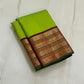 Lime Glow Korvai
Pure Kanchipuram Silk Saree – Lime Green Body with Gold Zari Buttas
Contrast Maroon Korvai Borders with Intricate Zari Motifs
Grand Maroon Zari Pallu with Heritage Weave and Hand-Knotted Tassels
Silk Mark Certified ✅ | Fall & Pico Done ✅