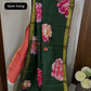 Peonies in Pachai – Forest Green Pure silk printed  Kanchipuram 🌿🌸

Oversized Peony Florals in Pink, Magenta & Lilac 🌸

Antique-Gold Zari Borders | Coral Contrast Blouse 🧵

Silk Mark Certi ✅ | Fall & Pico Done ✅

Free Shipping within USA 🚚 | 2  weeks