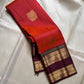 Ishwaryam 🧡❤️🕊️✨
Orange Red Shot Handwoven Kanchipuram Silk Saree with Majestic Gandaberunda Zari Adai Motif 🕊️🌟
Ornate Rettapet Border with Delicate Kamalam Seer Floral Detailing 🌺🪡
Deep Coffee Brown Pallu Adding Warmth and Elegant Contrast ☕🌿