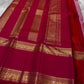 Pure silk kanchipuram rose pink color body with zari mayil chakram  buttas , raspberry pink  border with ornate Pallu