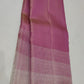 Delicate pink pure Kanchipuram silk saree with classic gold zari border woven in ettukol technique