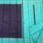 Pure Handwoven Kanchipuram Silk Saree – Deep Aubergine Body with Micro Checks
Contrasting Aqua Blue Korvai Borders with Temple Motifs & silk thread  Stripes
Elegant Striped Aqua seer Pallu
Silk Mark Certified ✅ ships in 2 weeks.