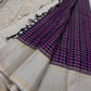 Nirai Navy - A Jewel Toned Checkered pure silk Kanchipuram saree in navy, purple, magenta, and grey checks.Accented with a soft silver-grey border and zari-striped seer pallu
Includes a silver blouse fabric with gold zari stripes