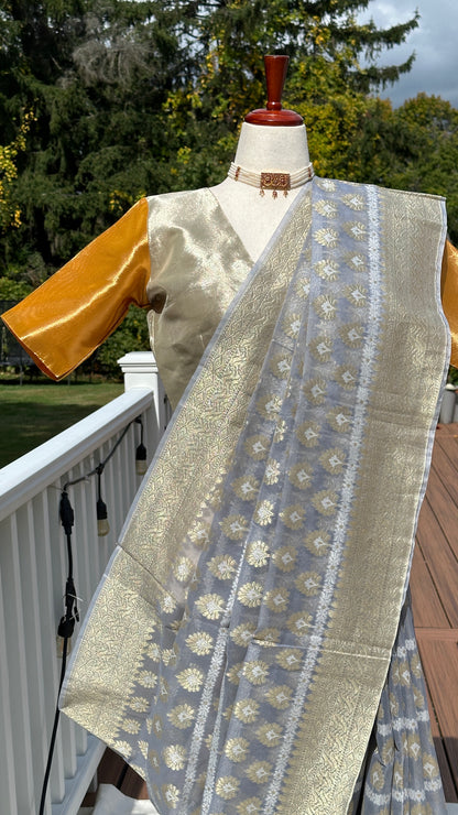 Soft kora tissue  Benares sarees