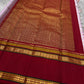 Pastel Pink Zari Kattam
Blush-pink  Kanchipuram Silk Saree
Contrast Maroon Borders in Gold Zari