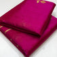 Pure silk Chanderi handloom vibrant pinck saree with red border