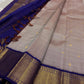 Dovetail Grey – Pure Kanchipuram Silk Saree
Dove-grey body with petite kamalam & manga zari buttas ✨
Regal violet borders in chevron zari weave 🌸
Opulent violet pallu with diamond lattice design 💜

Silk Mark Certified, delivery in 2 weeks