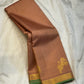 Tamra Yazhi — Pure Kanchipuram Silk vairaoosi with Antique Gold zari  Yazhi Motifs
green-edged traditional brocade border
Silk Mark Certified • Free Shipping within USA • Ships in Two Weeks