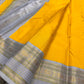 Soundarya Gray – Haldi Yellow & Silver-Grey Pure Silk Kanchipuram Saree
Peacock-vine korvai borders & grand silver-brocade pallu ✨
Silk Mark Certified • Ships in Two Weeks • Free Shipping within USA ✅
