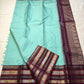 Teal Mint Muthu Kattam — Pure Silk Kanchipuram Saree
Teal-mint body with tiny  zari  buttas & plum-maroon korvai borders
Silk Mark Certified • Free USA Shipping • Ships in Two Weeks