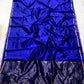 Pure tissue silk handloom chanderi ink blue  with zari butta all over