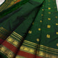 Minnal ✨ – Forest Green Kanchipuram Pure Silk Saree
with Radiant Gold Coin Buttas 🌸
Rust Korvai Varisaipet Zari Border
Grand Green Pallu with Gold Stripes & Panels