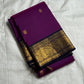 Vadamalli Svarnam • Pure Silk Kanchipuram Saree
Royal purple body with gold lion borders & brocade pallu
Silk Mark Certified • Free USA Shipping • Ships in Two Weeks ✅