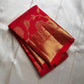 Tanvi – Vermillion Red Kanchipuram Pure Silk Saree with Floral Zari Jaal & Baavanji Border
Bold, radiant, and intricately woven varisaipettu Pallu