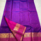 Classic Amethyst — Pure Silk Kanchipuram Saree
Royal violet body with gold muthu buttas & rani-magenta elephant zari borders
Silk Mark Certified • Free USA Shipping • Ships in Two Weeks