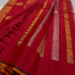 Lavanya– Vermillion Red Handwoven Kanchipuram Silk Saree in red with Gold & Silver Zari, this deep red Kanchipuram silk saree with intricate motifs in gold and silver zari, including Gandaberunda, parrots, elephants &lotuses as seen on Nita Ambani