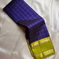 Neelam Parrot Pachai — Pure Kanchipuram Silk Saree
Royal blue body with gold kattam checks & parrot-green korvai border
Silk Mark Certified ✅ | Free USA Shipping | Ships in Two Weeks ✅