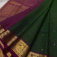 Hemavalli Zari Kattam: Stunning Emerald Green & Rani Pink Korvai Pure Silk Kanchipuram with Gold Zari Checks
Silk Mark Certified for Quality Assurance, Enjoy Free Shipping within USA.
Ready to Ship in 2 Weeks with Majestic Peacock Borders.