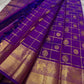Amethyst Gandaberunda Kamalam – Pure Kanchipuram Silk Saree

Amethyst Purple Body with Zari Kattam Checks & Lotus Buttas

Grand Antique-Gold Borders with Gandaberunda & Peacock Motifs

Purple Zari Brocade Pallu

Silk Mark , ships in 2 weeks