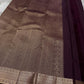 Vibha coffee Brown Pure Kanchipuram Silk Saree Blending the Grandeur of South Indian Weaving with Paithani-Inspired Floral Zari Borders and a Lustrous Rose Gold zari Pallu
