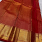 Tara – Red Kanchipuram Pure Silk Saree ✨
Woven with Pure 3G Zari buttas Throughout
Deep Roja-Red Body with Golden Zari Buttas
Broad 3G Zari Border with Traditional Weave
Silk Mark Certified | Free USA Shipping