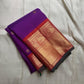 Mayuri -Purple Coral Pure Silk Kanchipuram Saree with Kamalam Buttas, Red-Orange Mayil Border & Exquisite Vanasringaram Zari Pallu
