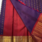 Sindhu – Royal Purple Kanchipuram Pure Silk Saree with Gold Zari Floral Buttas, Crimson Rettapet Border & Ornate Pallu