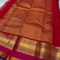Sky Blue Vairaoosi — Pure Silk Kanchipuram Saree
Rani Pink Korvai Border & Red Brocade Pallu
Silk Mark Certified • Free USA Shipping • Ships in Two Weeks