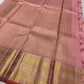 Malini – Pale Pink Pure Silk Kanchipuram Saree with 4G Gold Zari Lotus Buttas and Temple Motif Border
A delicate pale pink drape handwoven in pure silk with shimmering 4G gold zari lotus buttas all over the body.