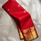 Ravi Kiranam Red Zari Kattam | Pure Silk Kanchipuram

Fiery Kumkum-Red • zari  Checks & Zari Buttas

Grand Gold Zari Border • Brocade Pallu with Ornamental Medallions

Silk Mark Certified • Free Shipping within USA

Ships in Two Weeks | Blouse Stitc