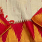 Vermillion Venpattu Ettukol — Pure Kanchipuram Silk 
Ivory venpattu body with fine red temple -motifs in ettukol weaving 

Vermilion-red &gold korvai temple (reku) borders

Mullai moggu woven motifs on body  

Silk Mark Certified | Free Shipping within US