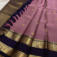Midnight Blue & Mauve — Pure Silk Kanchipuram

Mauve body with pin-stripes & zari coin buttas ✨

Midnight-navy korvai borders with gaja panels 🌸

Grand navy brocade pallu with tassels 🪔

Silk Mark Certified • Free Shipping USA • Ships in Two Weeks ✅