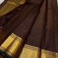 gold zari woven pallu spread flat on pure kanchipuram silk saree shipped from New Jersey USA