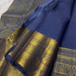 Krishnaa ✨ – Dusky Blue Pure Handwoven Kanchipuram Silk Saree with Woven Peacock Feather Zari, Varisaipet Border, Floral Vines, Sorgavaasal Mayil Pallu with Diamond Pet Grid, Bridal & Festival Ready, Silk Mark Certified, ships in a week from ordering