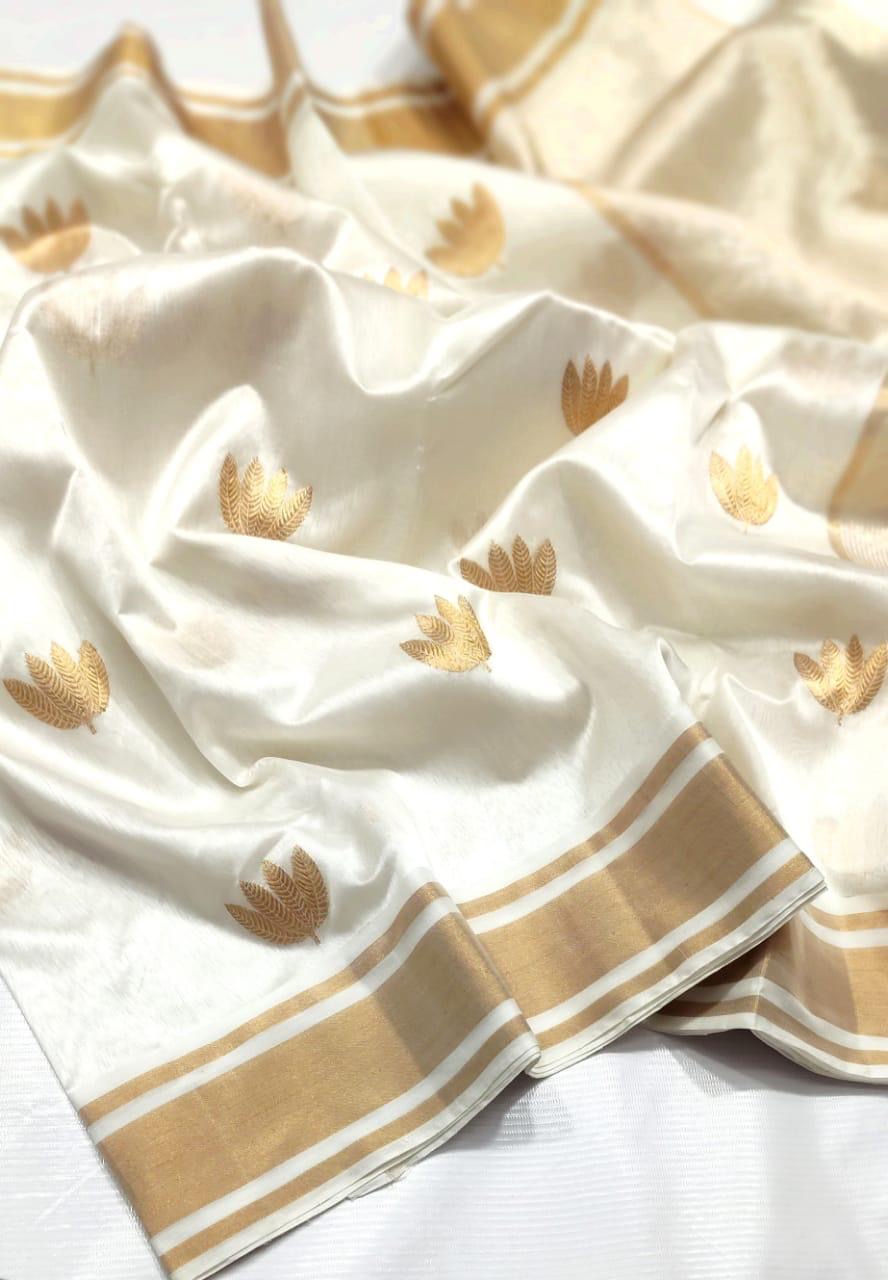 Pure silk Chanderi saree