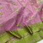 Pure Silk Chanderi Saree with Mayil Butta Motifs and Classic Gold Zari Border