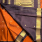 Rust Orange Annam Bloom – Pure Silk Kanchipuram
Rust-orange body with delicate zari buttas 🌸
Aubergine korvai borders with majestic Annam motifs 🪔
Grand aubergine pallu with kasu stripes & tissue weave ✨
Silk Mark Cert • Ships in Two Weeks- chk desc
