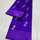 Pure Silk Chanderi – Royal Violet with goldSilver Lotus Buttas
Plain Violet Border & Shimmering Silver Tissue Pallu ✨
Silk Mark Certified • Free Shipping within USA • Ships in Two Weeks